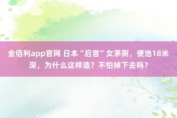 金佰利app官网 日本“后宫”女茅厕，便池18米深，为什么这样造？不怕掉下去吗？