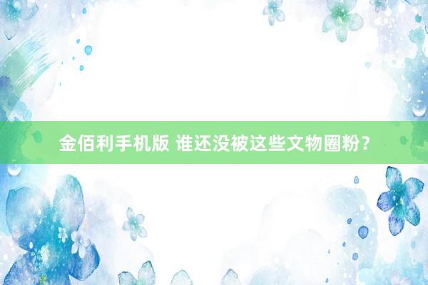 金佰利手机版 谁还没被这些文物圈粉？