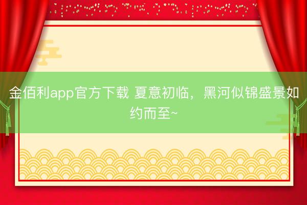 金佰利app官方下载 夏意初临，黑河似锦盛景如约而至~